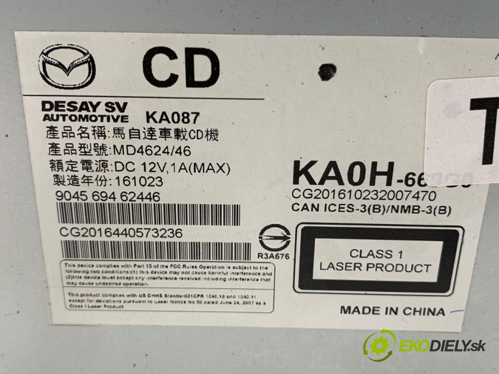 MAZDA CX-5 SUV 2016 121 kW 2.0 (KEEFW) 1998 RADIO KA0H-669G0 (Audio zariadenie)
