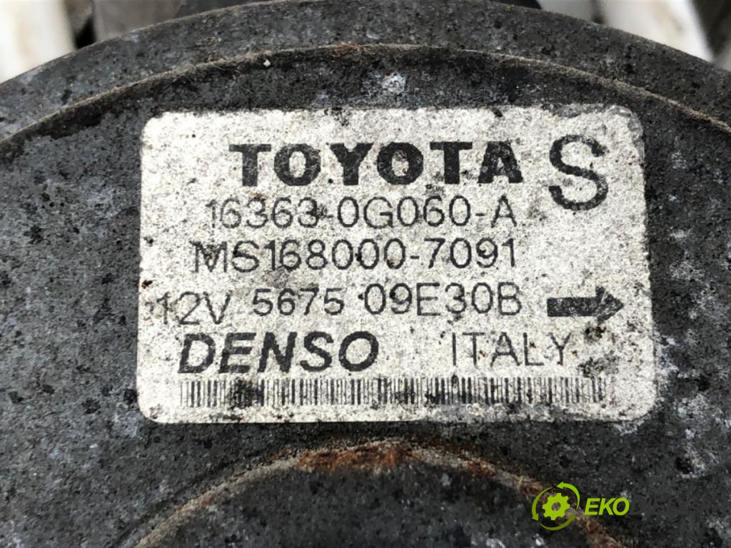 TOYOTA AVENSIS T25 Kombi 2004 85 kW 2.0 D-4D (CDT250_) 1995 Ventilátor klimatizácie 16363-0G060-A (Ventilátor chladiča klimatizácie)