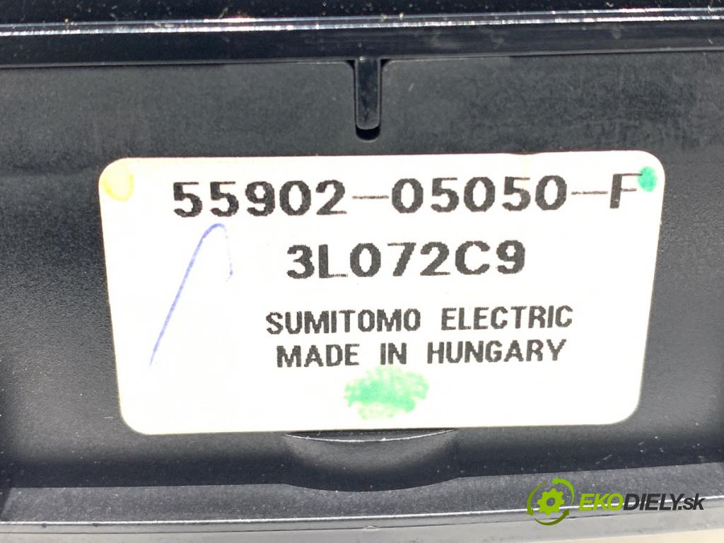 TOYOTA AVENSIS T25 Kombi 2004 85 kW 2.0 D-4D (CDT250_) 1995 Panel ovládania kúrenia 55902-05050-F (Prepínacie páčky pod volantom)