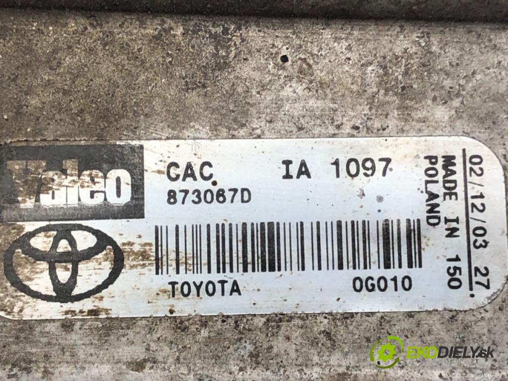 TOYOTA AVENSIS T25 Kombi 2004 85 kW 2.0 D-4D (CDT250_) 1995 intercooler 873067D (Chladiče nasávaného vzduchu (intercoolery))