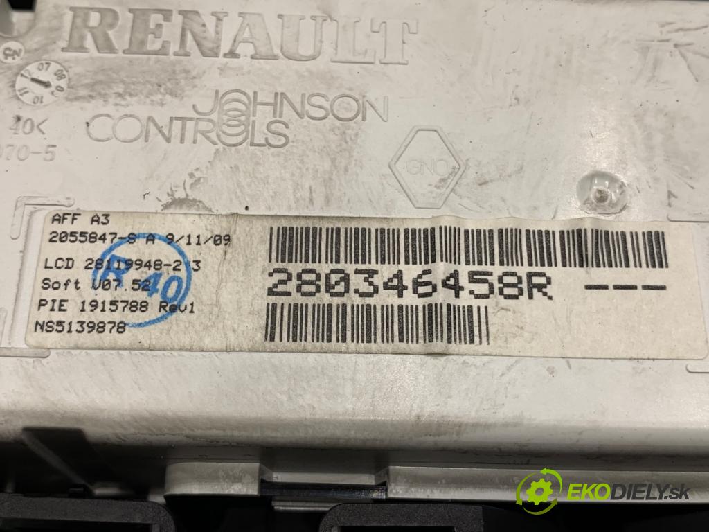 RENAULT MEGANE III Kombi 2009 96 kW 1.9 dCi (KZ0J, KZ0N, KZ1S) 1870 Dislpej 280346458R (Prístrojová doska)