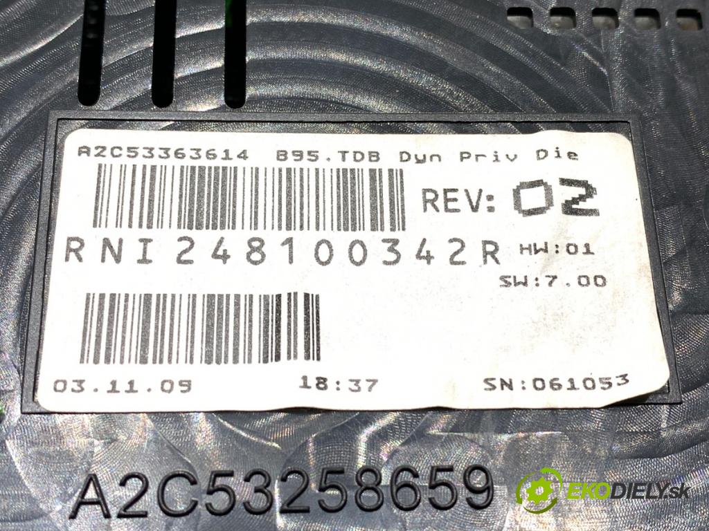 RENAULT MEGANE III Kombi 2009 96 kW 1.9 dCi (KZ0J, KZ0N, KZ1S) 1870 Prístrojovka A2C53363614 (Prístrojová doska)