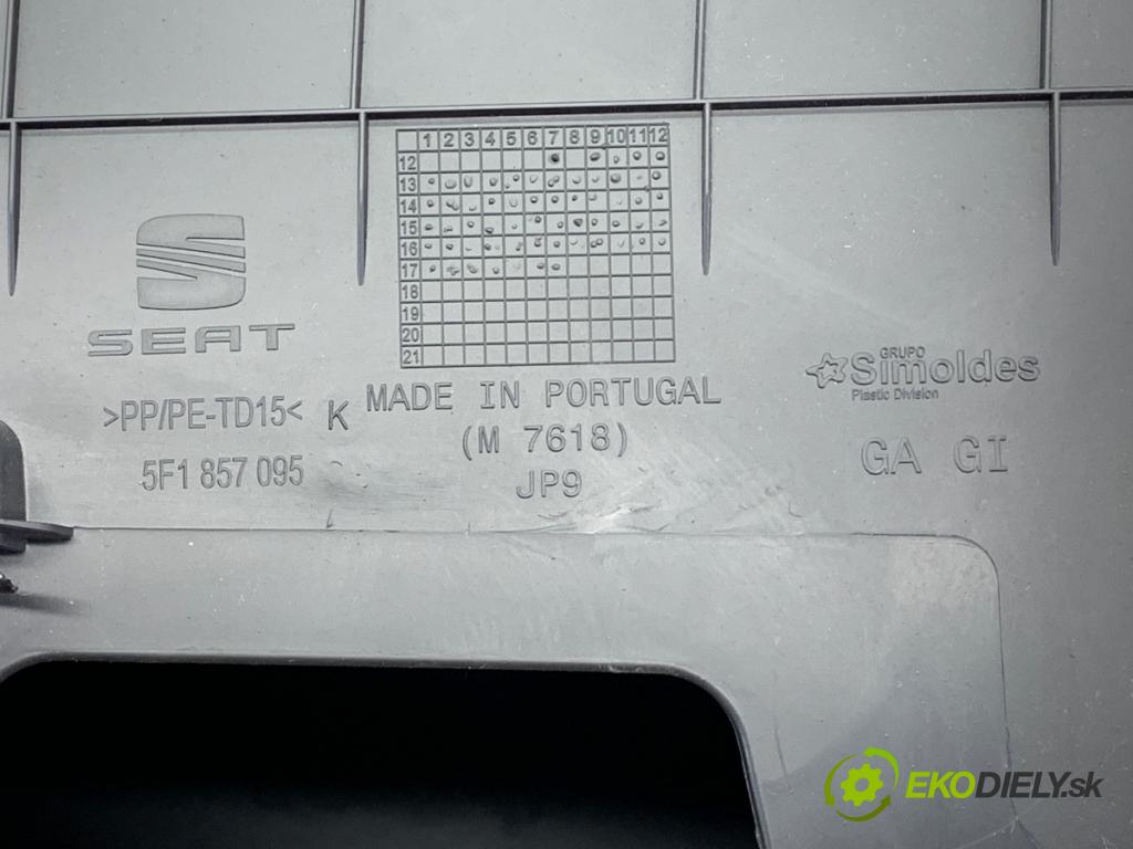 SEAT LEON III liftback 2017 92 kW 1.4 TSI 1395 Priehradka, kastlík spolujazdca 5F1857095 (Priehradka (kastlík))