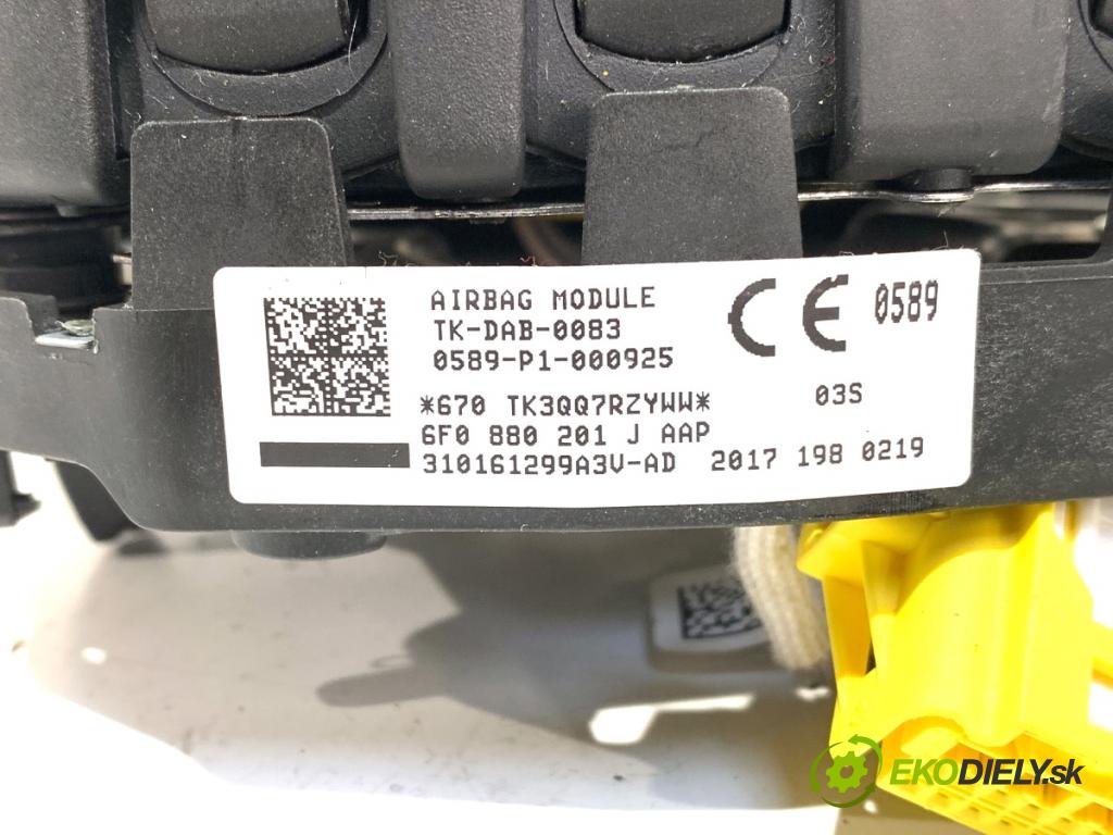 SEAT LEON III liftback 2017 92 kW 1.4 TSI 1395 AirBag volantu 6F0880201J (Airbag)