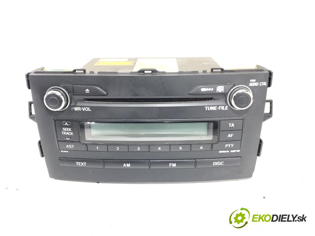 TOYOTA AURIS I liftback 2007 66 kW 1.4 D-4D (NDE150_) 1364 RADIO 86120-02510 (Audio zariadenie)