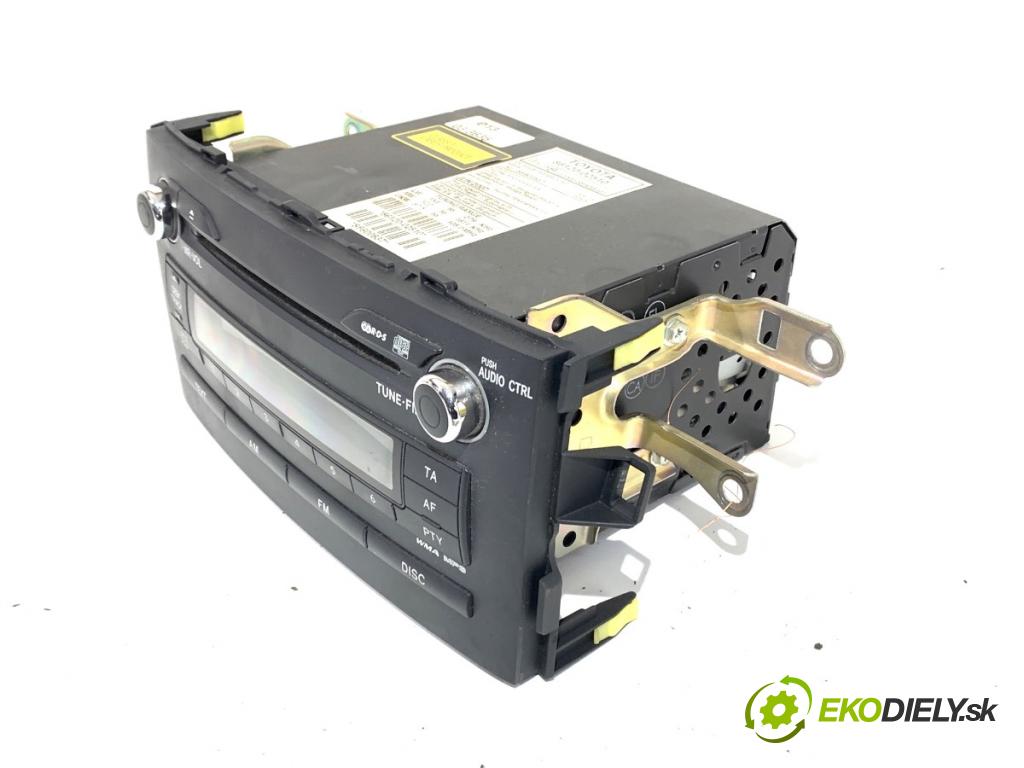 TOYOTA AURIS I liftback 2007 66 kW 1.4 D-4D (NDE150_) 1364 RADIO 86120-02510 (Audio zariadenie)