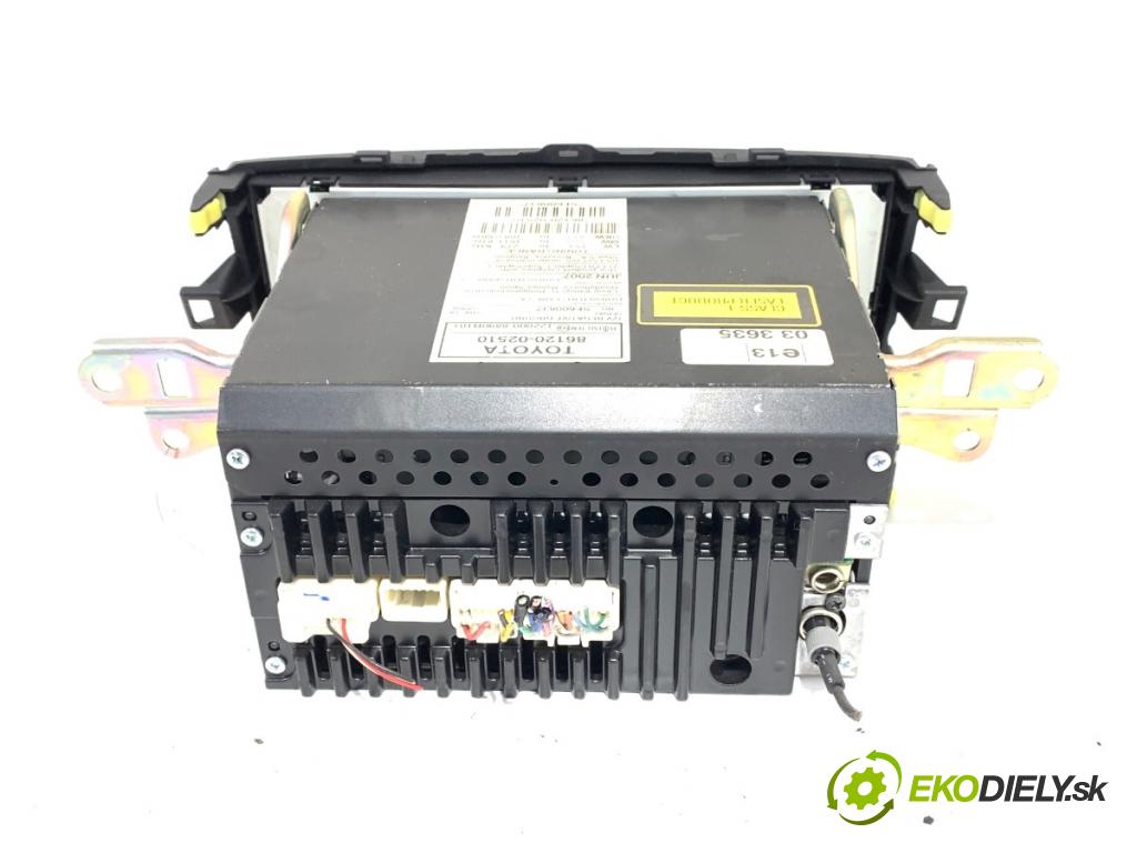 TOYOTA AURIS I liftback 2007 66 kW 1.4 D-4D (NDE150_) 1364 RADIO 86120-02510 (Audio zariadenie)