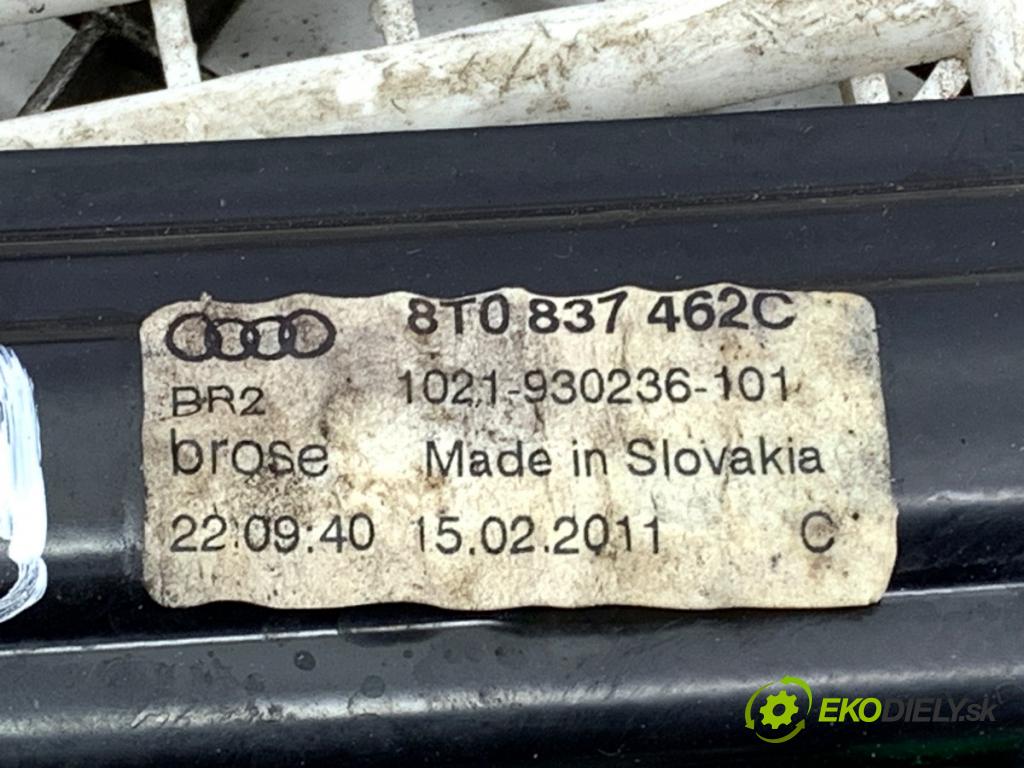 AUDI A5 8T coupe 2011 155 kW 2.0 TFSI 1984 mechanismus okna pravý přední část 8T0837462C
