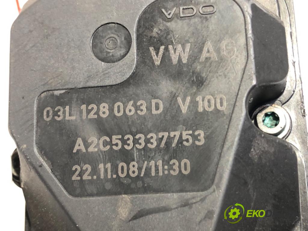 VW PASSAT CC B6 coupe 2008 125 kW 2.0 TDI 1968 Škrtiaca klapka 03L128063D (Škrtiaca klapka)