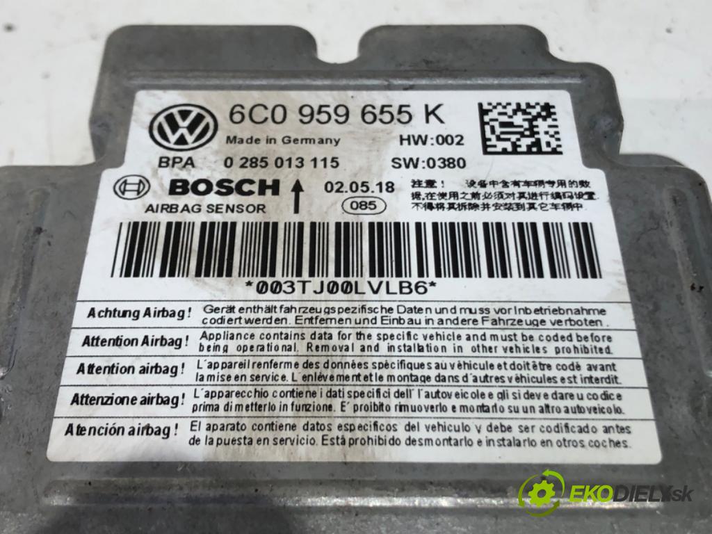 SKODA FABIA III liftback 2018 70 kW 1.0 TSI 999 senzor airbag 6C0959655K (Snímač)