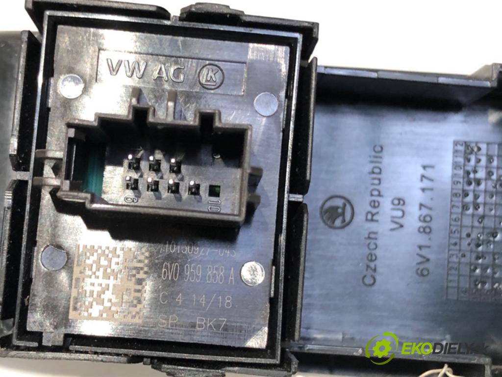 SKODA FABIA III liftback 2018 70 kW 1.0 TSI 999 Prepínač okien 6V0959858A (Prepínacie páčky pod volantom)