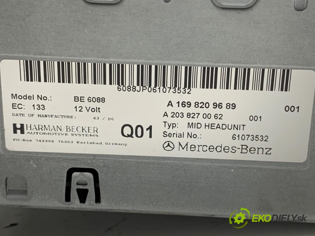 MERCEDES-BENZ W245 liftback 2006 85 kW B 170 (245.232) 1699 RADIO A1698209689 (Audio zariadenie)