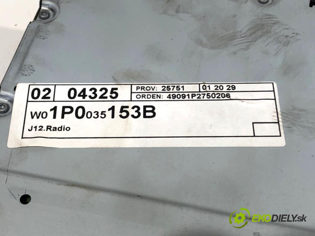 SEAT LEON II liftback 2009 66 kW 1.9 TDI 1896 RADIO 1P0035153B (Audio zariadenie)