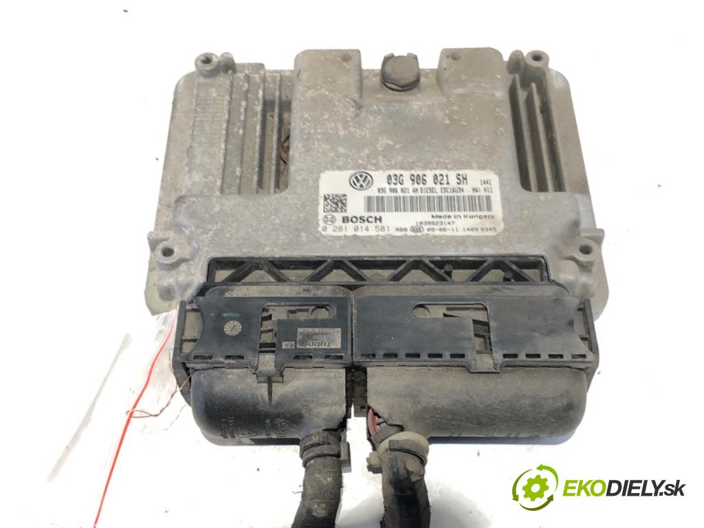 SEAT LEON II liftback 2009 66 kW 1.9 TDI 1896 riadiaca jednotka Motor 0281014581 03G906021SH (Riadiaca jednotka)