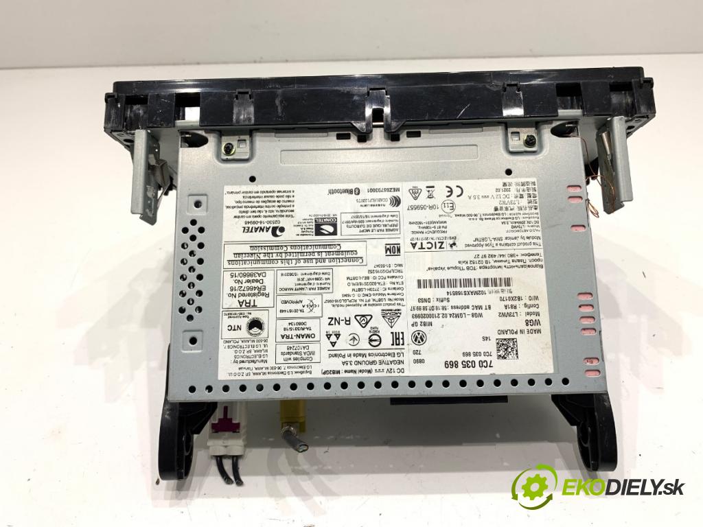 VW CRAFTER II Skrzynia 2022 130 kW 2.0 TDI 1968 RADIO Navigácia 7C0035869 (Audio zariadenie)