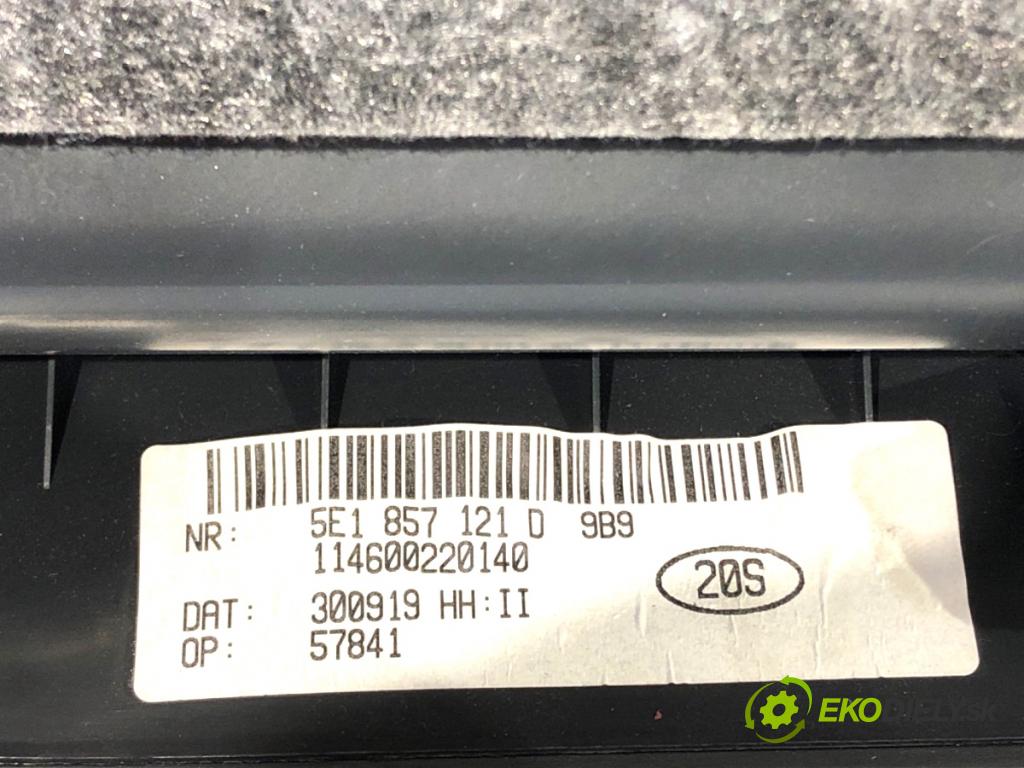 SKODA OCTAVIA III liftback 2019 85 kW 1.6 TDI 1598 Priehradka, kastlík spolujazdca 5E1857121D (Priehradka (kastlík))