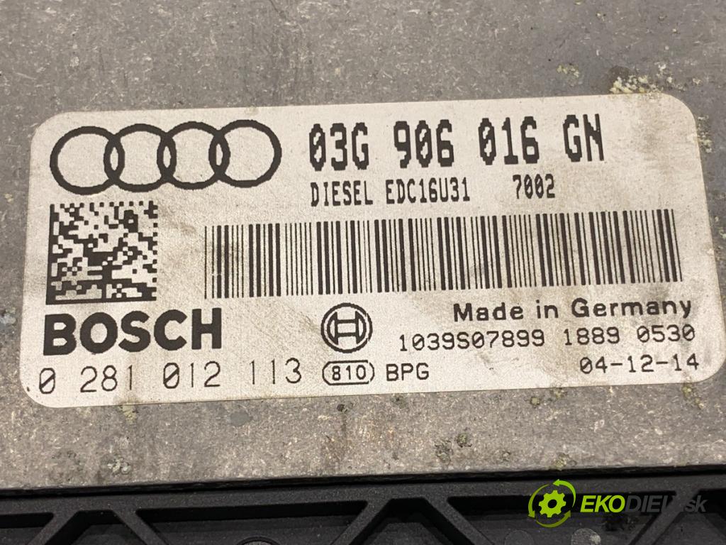 AUDI A4 B7 Kombi 2005 103 kW 2.0 TDI 16V 1968 riadiaca jednotka Motor 036986016GN 0281012113 (Riadiaca jednotka)