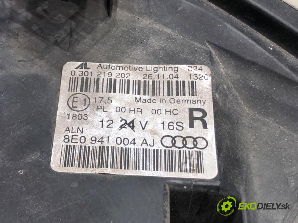 AUDI A4 B7 Kombi 2005 103 kW 2.0 TDI 16V 1968 světlomet pravý přední část 8E0941004AJ