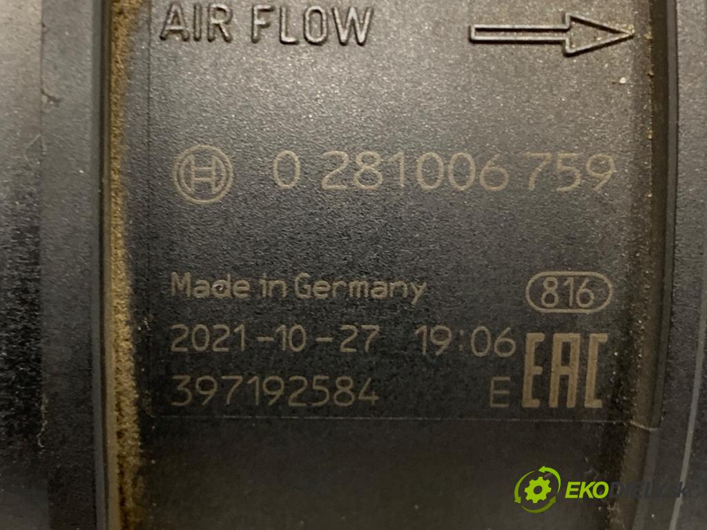 AUDI A4 B7 Kombi 2005 103 kW 2.0 TDI 16V 1968 Váha vzduchu 0281006759 (Váha vzduchu)