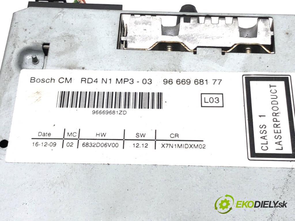 CITROEN C5 III sedan 2010 120 kW 2.0 HDi 165 1997 RADIO 96669681ZD (Audio zariadenie)