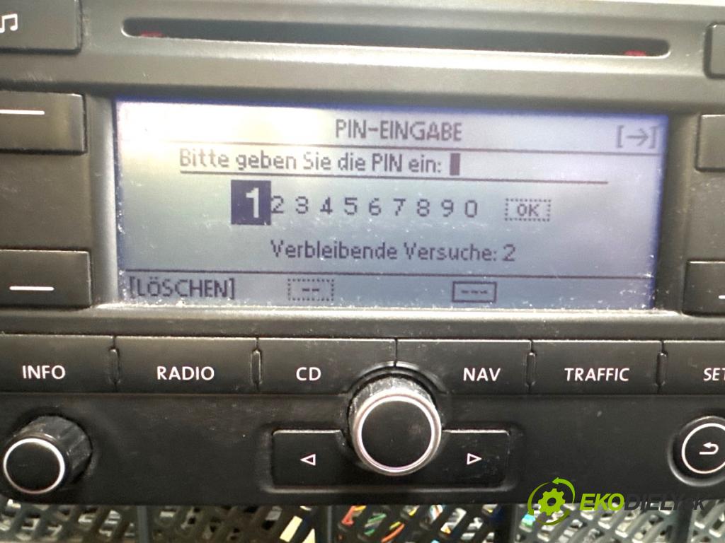 VW TOURAN nadwozie wielkoprzestrzenne (MPV) 2006 125 kW 2.0 TDI 1968 RADIO 1K0035191E (Audio zariadenie)