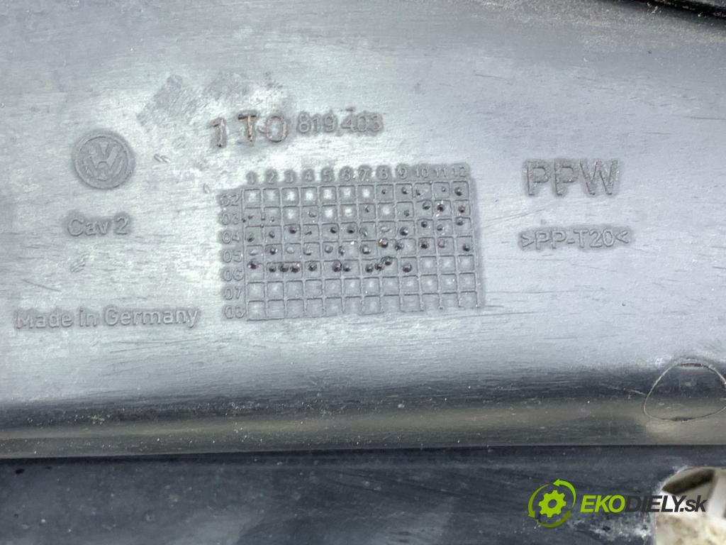 VW TOURAN nadwozie wielkoprzestrzenne (MPV) 2006 125 kW 2.0 TDI 1968 Torpédo, plast pod čelné okno 1T0819403 (Torpédo (plast pod čelným sklom))