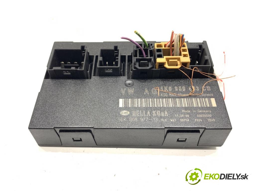 VW TOURAN nadwozie wielkoprzestrzenne (MPV) 2006 125 kW 2.0 TDI 1968 Modul komfortu 1K0959433CB (Modul komfortu)