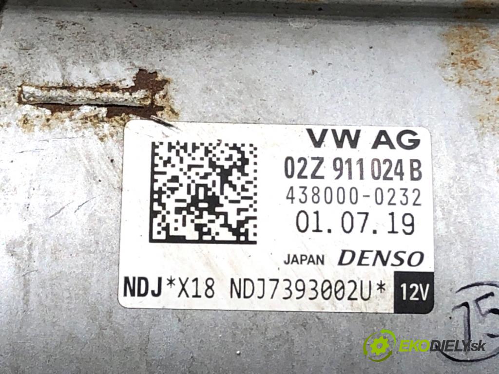 SKODA OCTAVIA III liftback 2019 85 kW 1.6 TDI 1598 Štartér 02Z911024B (Štartér)