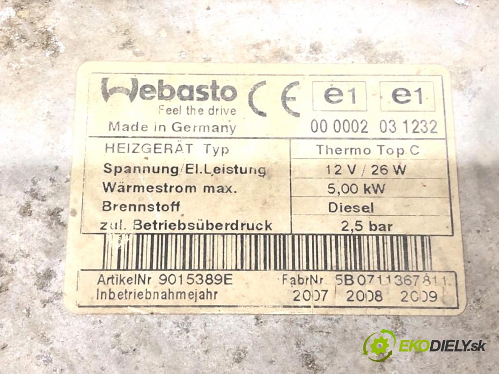 MAZDA 6 GH Kombi 2008 103 kW 2.0 MZR-CD (GH14) 1998 Webasto THERMO TOP C (Webasto ohřívače)