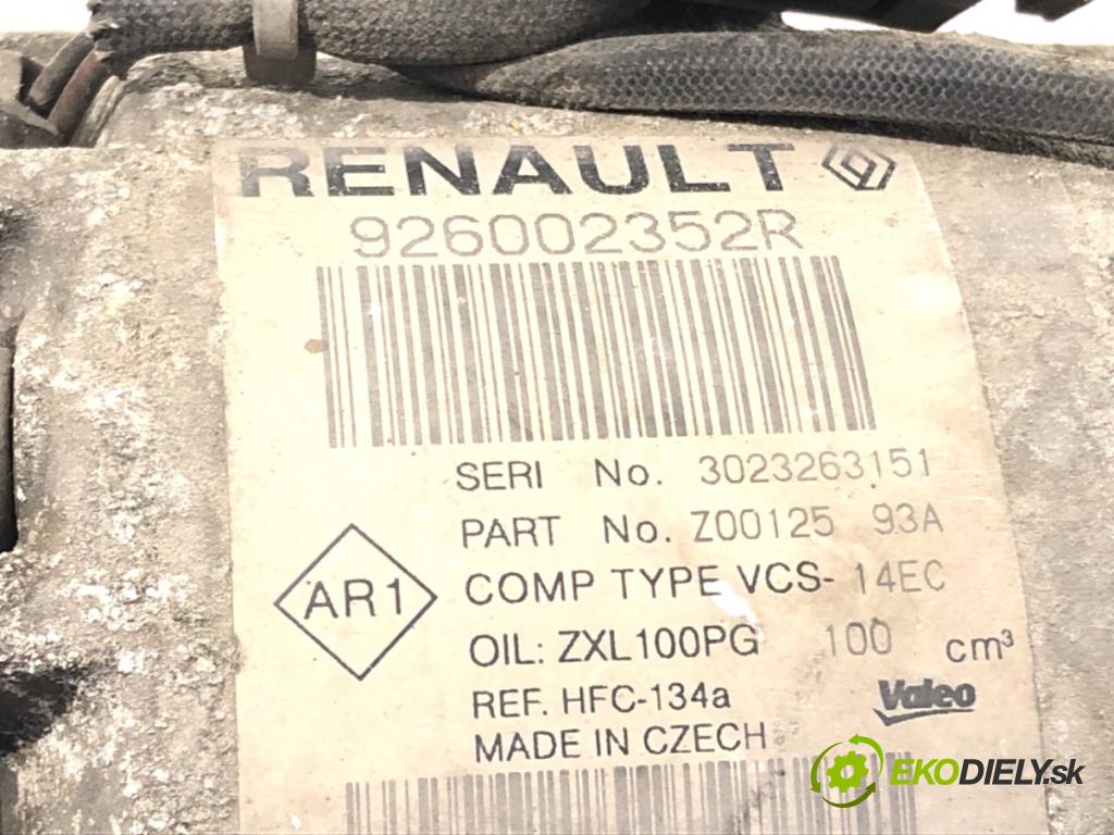 RENAULT CLIO IV liftback 2013 66 kW 1.5 dCi 90 1461 kompresor klimatizace 926002352R (Kompresory)
