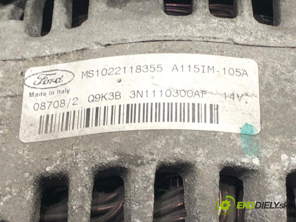 FORD FOCUS II liftback 2008 74 kW 1.6 1596 Alternátor 9K3B 3N1110300AF (Alternátor)