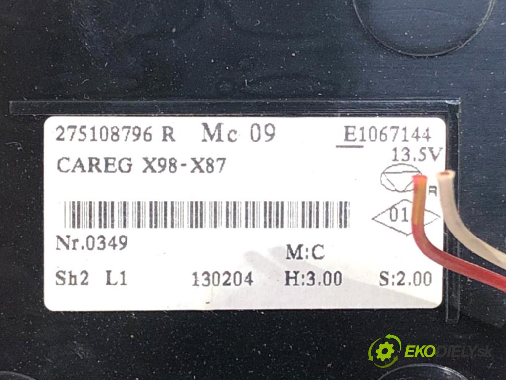 RENAULT CLIO IV liftback 2013 66 kW 1.5 dCi 90 1461 Panel ovládania kúrenia 275108796R (Prepínacie páčky pod volantom)