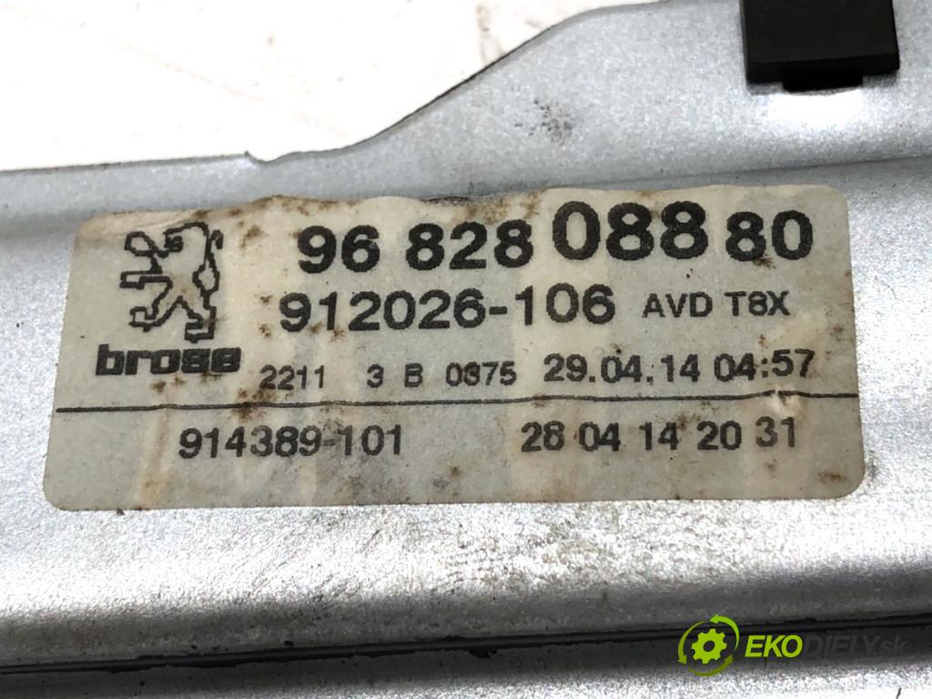 PEUGEOT 3008 nadwozie wielkoprzestrzenne (MPV) 2014 84 kW 1.6 HDi 1560 mechanismus okna pravý přední část 9682808880