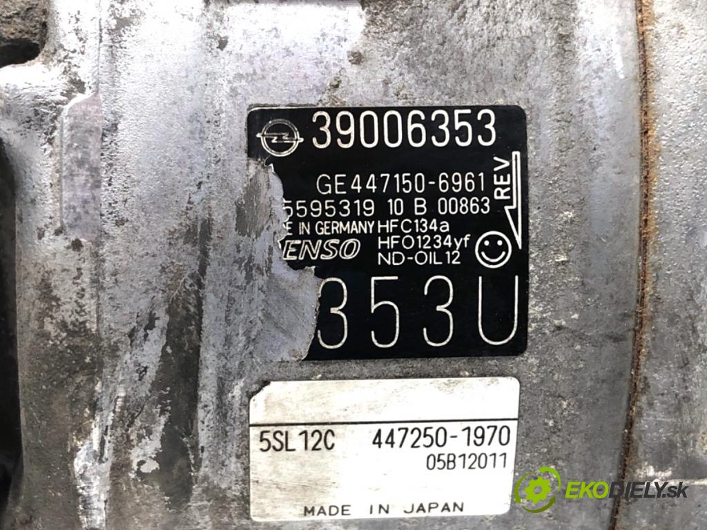 OPEL CORSA E liftback 2018 55 kW 1.4 (08, 68) 1398 Kompresor klimatizácie 39006353 (Kompresor klimatizácie)