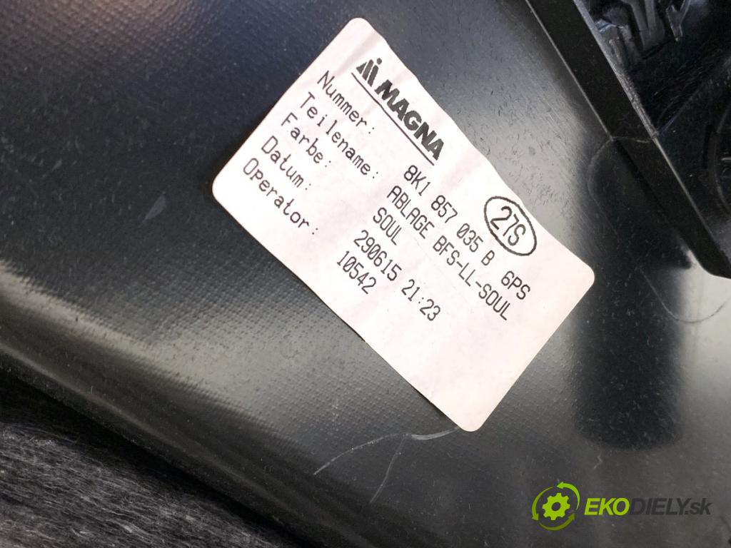 AUDI A4 B8 Kombi 2015 110 kW 2.0 TDI 1968 Priehradka, kastlík spolujazdca 8K1857035B (Priehradka (kastlík))