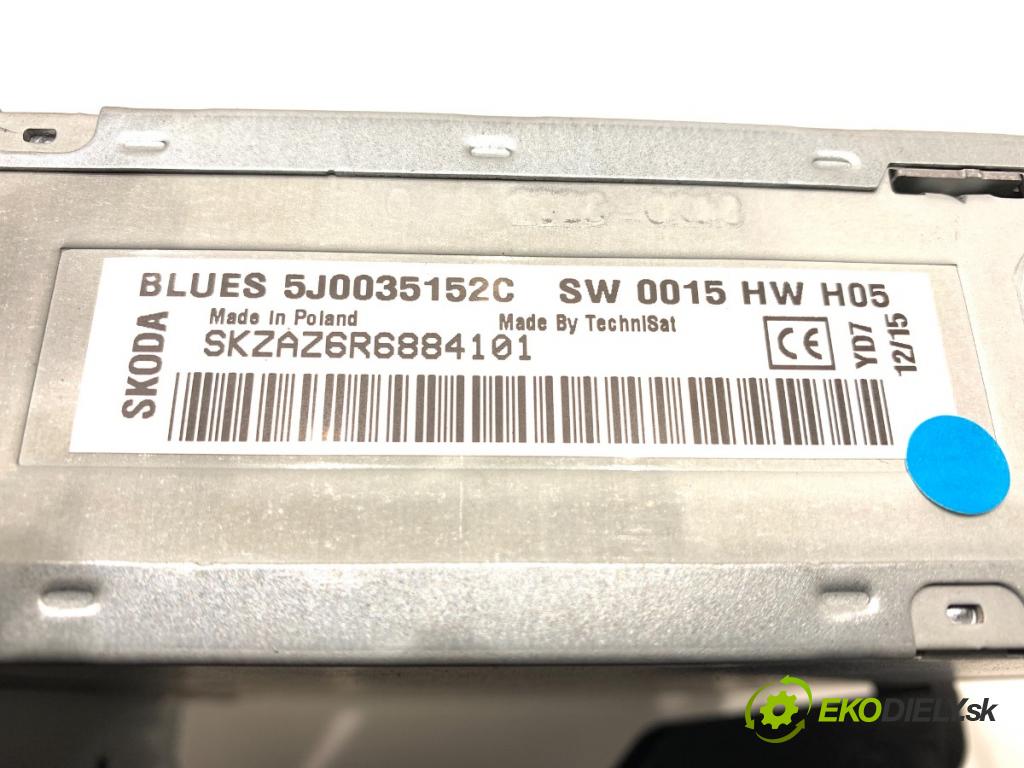SKODA RAPID liftback 2015 55 kW 1.2 1198 RADIO 5J0035152C (Audio zariadenie)