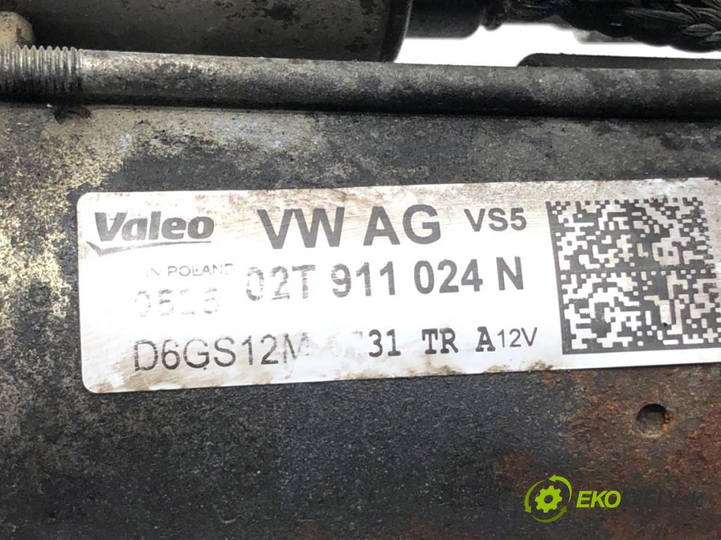 SKODA RAPID liftback 2015 55 kW 1.2 1198 Štartér 02T911024N (Štartér)