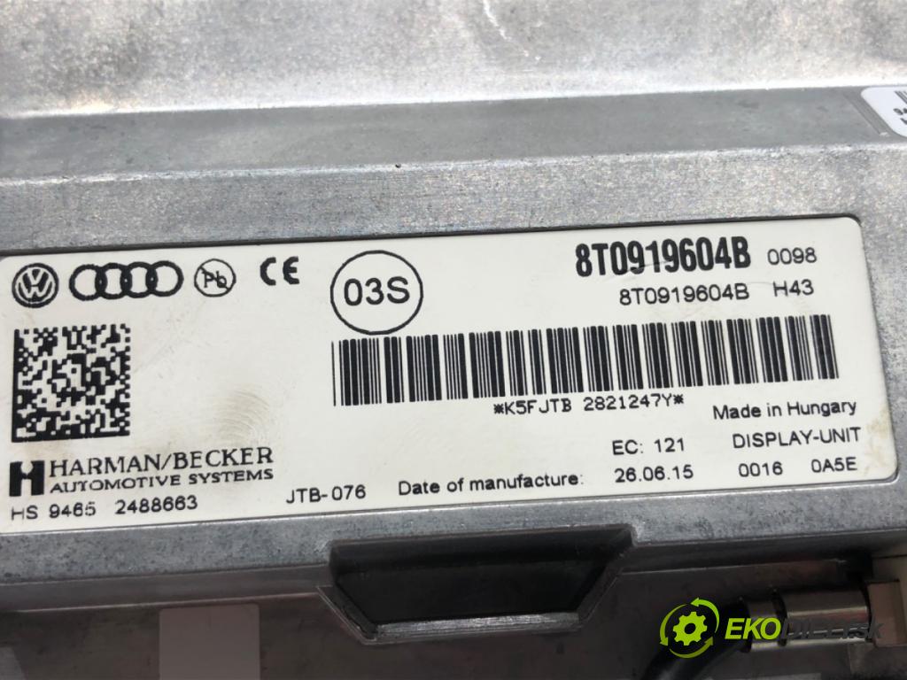 AUDI A4 B8 Kombi 2015 110 kW 2.0 TDI 1968 Displej 8T0919604B (Přístrojové desky, displeje)
