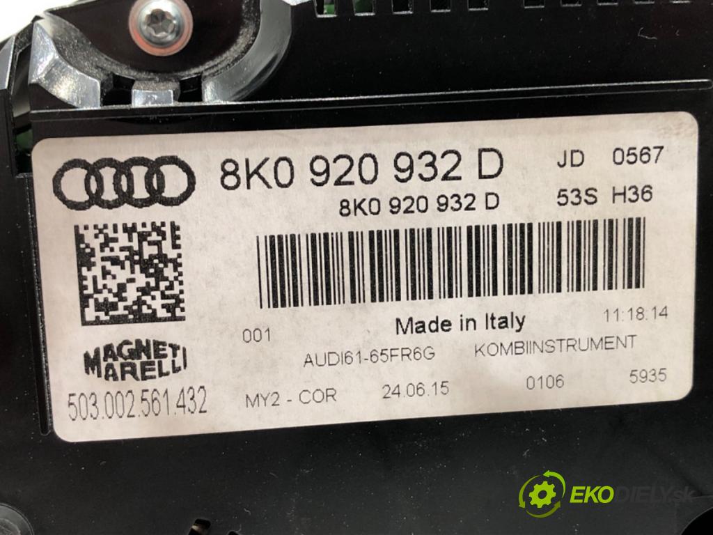 AUDI A4 B8 Kombi 2015 110 kW 2.0 TDI 1968 Prístrojovka 8K0920932D (Prístrojová doska)
