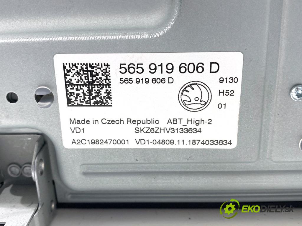 SKODA KAROQ SUV 2018 85 kW 1.6 TDI 1598 RADIO 565919606D (Audio zariadenie)