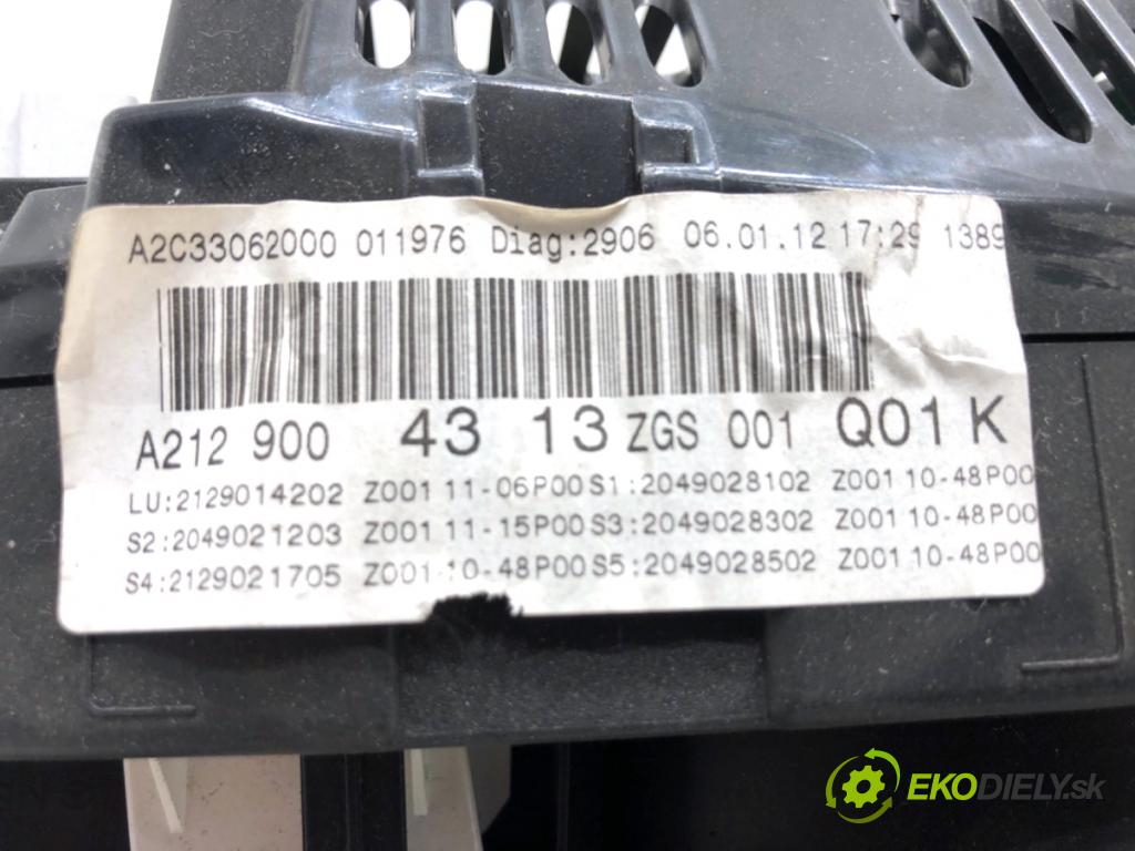 MERCEDES-BENZ W212 sedan 2012 155 kW E 350 BlueTEC (212.024) 2987 Prístrojovka A2129004313 (Prístrojová doska)