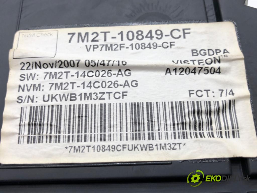 FORD MONDEO MK4 Kombi 2007 103 kW 2.0 TDCi 1997 Prístrojovka 7M2T-10849-CF (Prístrojová doska)
