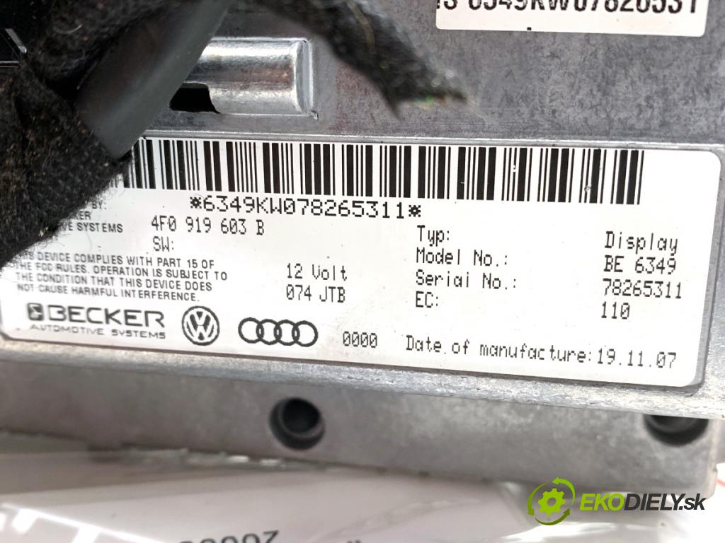 AUDI Q7 4L SUV 2008 240 kW 4.2 TDI quattro 4134 Dislpej 4F0919603B (Prístrojová doska)