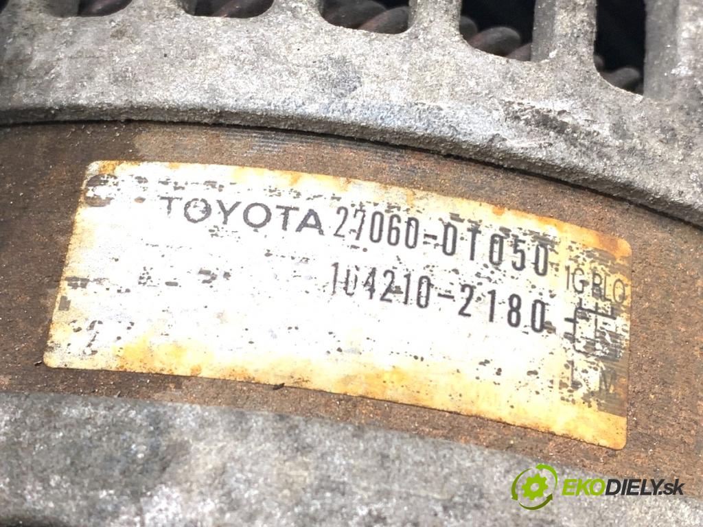 TOYOTA AVENSIS T27 Kombi 2009 112 kW 2.0 (ZRT272_) 1987 Alternátor 27060-0T0501 (Alternátor)