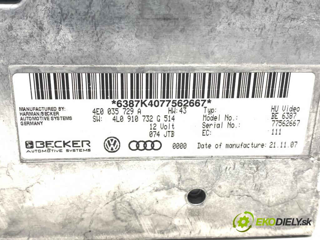 AUDI Q7 4L SUV 2008 240 kW 4.2 TDI quattro 4134 Modul BLUETOOTH 4E0035729A (Riadiaca jednotka ostatné)