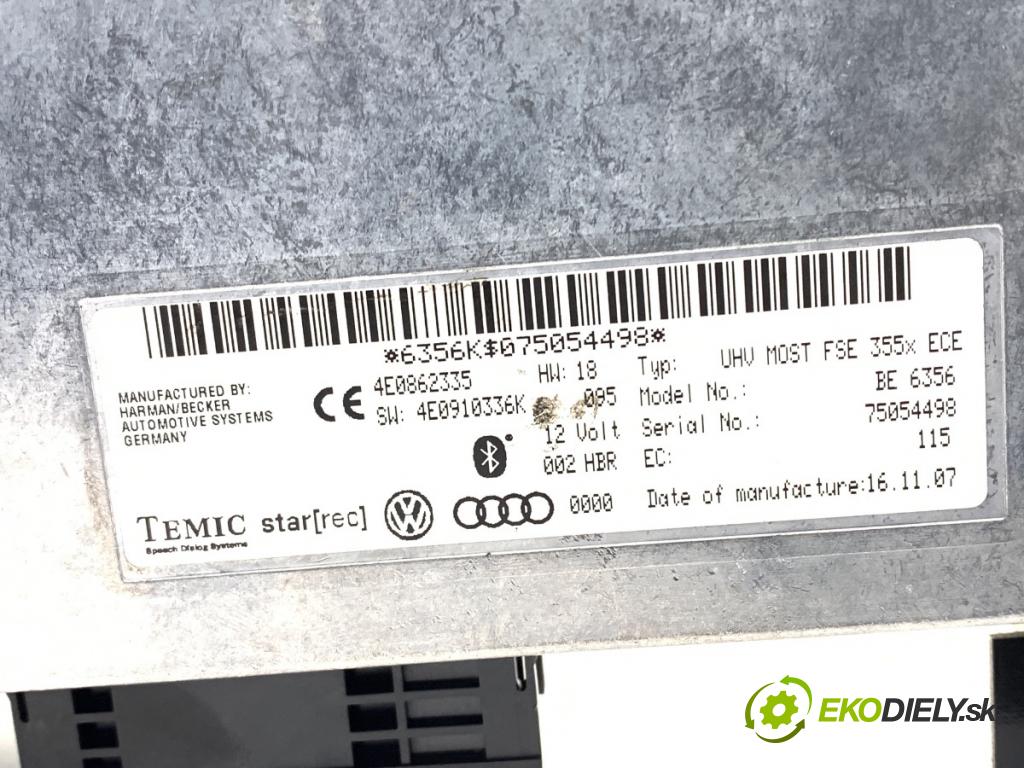 AUDI Q7 4L SUV 2008 240 kW 4.2 TDI quattro 4134 Modul BLUETOOTH 4E0862335 (Riadiaca jednotka ostatné)