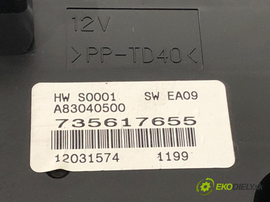 FIAT DOBLO II Autobus 2019 74 kW 1.6 D Multijet (263AXE1B) 1598 Panel ovládania kúrenia 735617655 (Prepínacie páčky pod volantom)