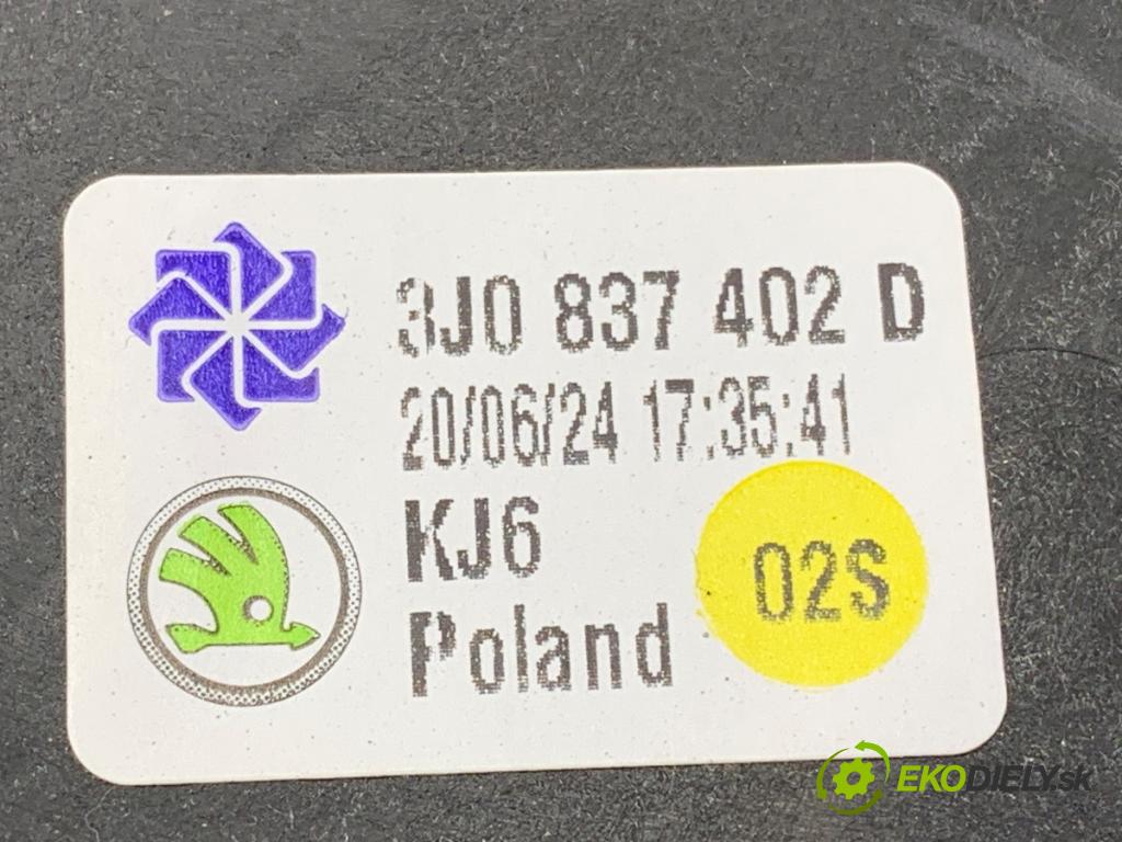 SKODA 2.0 TSI  2024 195 kW 2.0 TSI 195 kW [265 KM] benzyna 2023 - 1984 mechanismus okna pravý přední část 3J0837402D