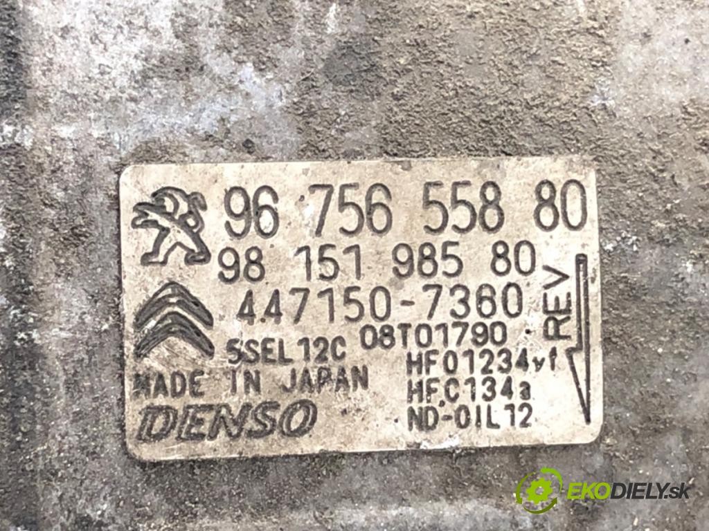 PEUGEOT 3008 SUV 2018 96 kW 1.5 BlueHDi 130 1499 Kompresor klimatizácie 9675655880 (Kompresor klimatizácie)