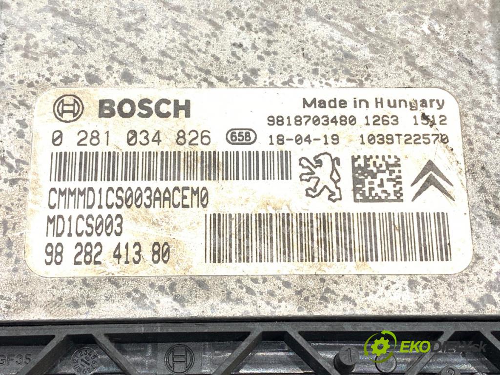 PEUGEOT 3008 SUV 2018 96 kW 1.5 BlueHDi 130 1499 riadiaca jednotka Motor 0281034826 (Riadiaca jednotka)